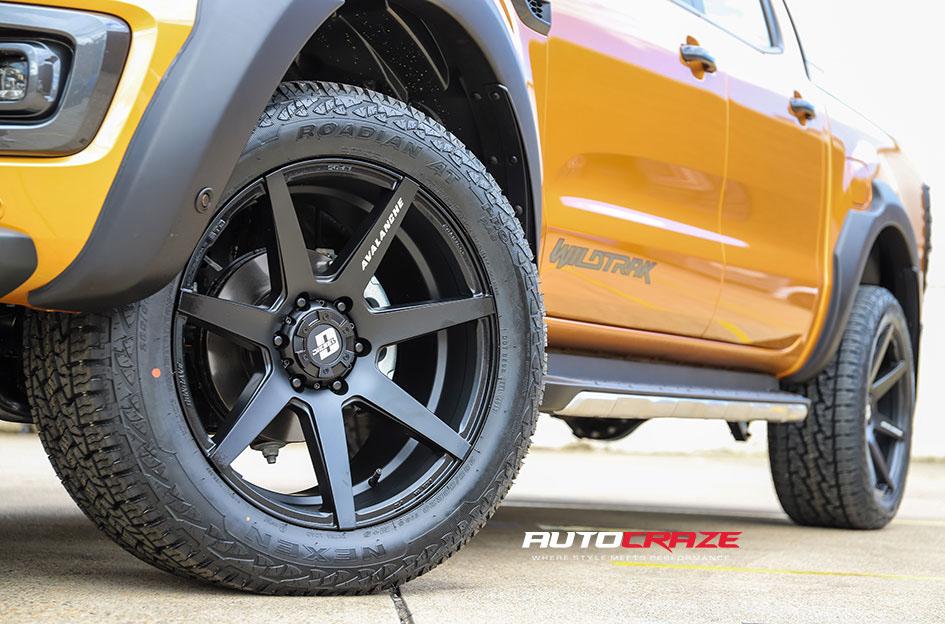FORD RANGER AVALANCHE MATTE BLACK FRONT MILLED